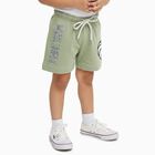 Boys Light Sage Green Printed Elastic Waist Bermuda Shorts, Light Green, small image number null