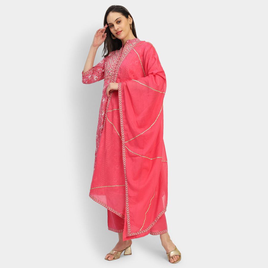 Ladies' Kurta , रानी (फ्यूशिया), large image number null