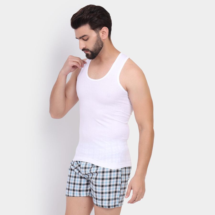 Men's 100% Cotton Vest , White, large image number null