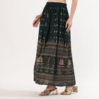 Women's Deep Forest Green Printed Maxi Lehenga Skirt, गहरा हरा, small image number null