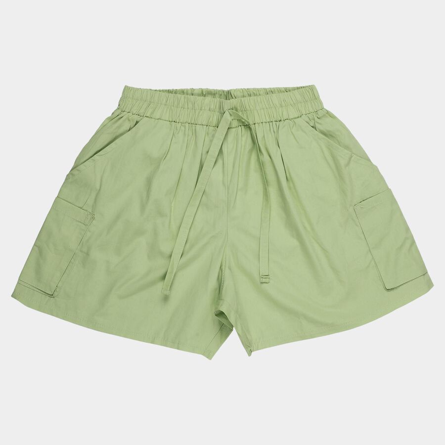 Girls' Shorts, Light Green, large