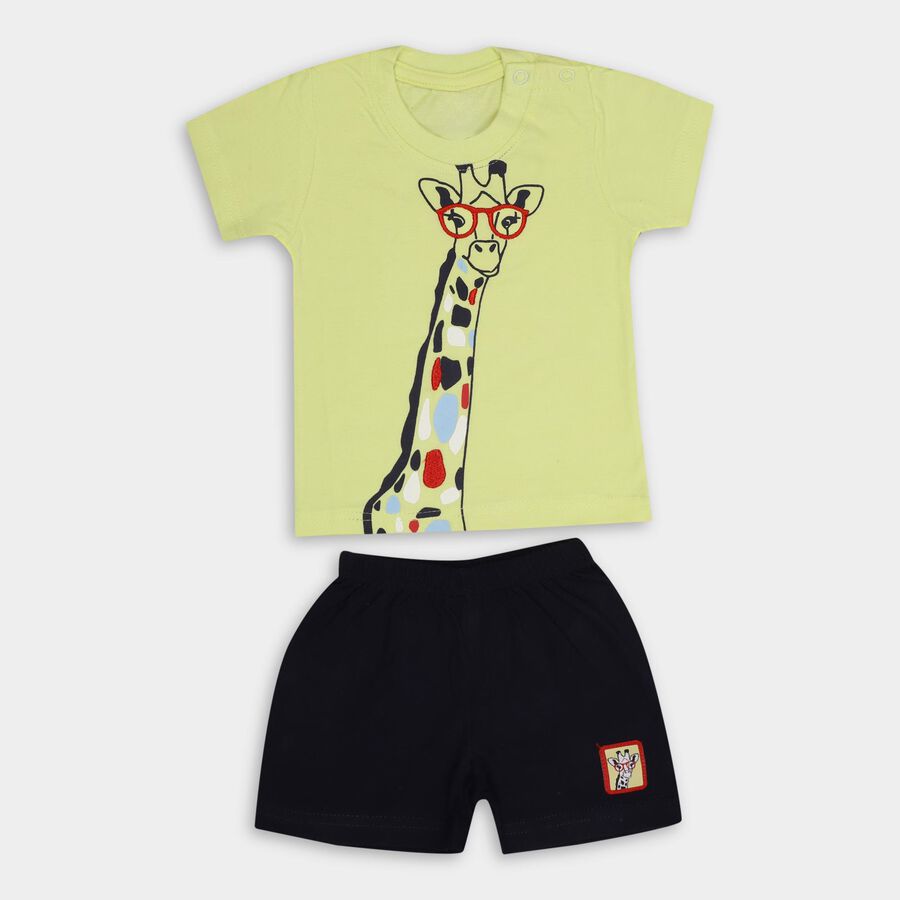 Infant Boys' 100% Cotton Baba Suit, पीला, large image number null