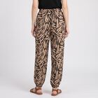 Women's Beige Relaxed Fit Printed Harem Pants, गहरा पीला, small