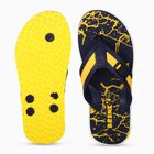Kids Yellow Printed Flip-Flop Slippers, पीला, small