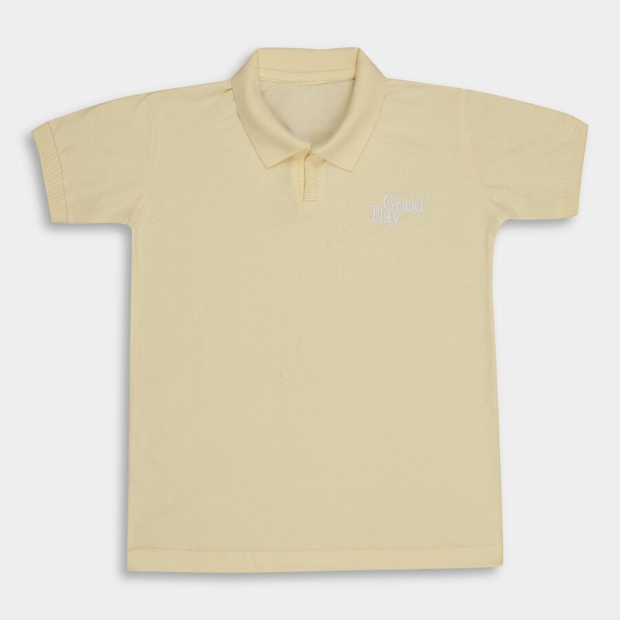 Boys' Half Sleeves T-Shirt , पीला, large image number null