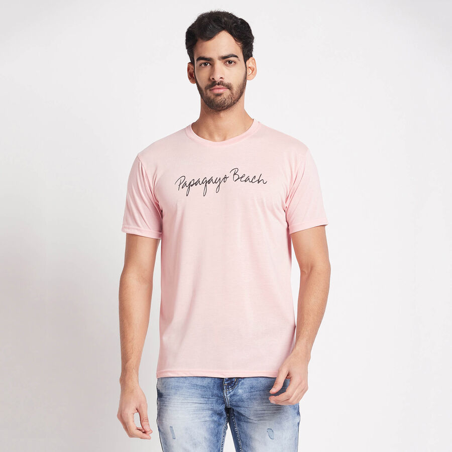 Round Neck T-Shirt, Peach, large image number null