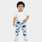 Infants Blue Camouflage Printed Cotton Pyjama, Light Blue, small