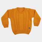 Infants Yellow Crew Neck Pullover, पीला, small