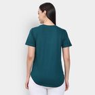 Ladies' Round Neck T-Shirt , गहरा हरा, small