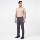 Men's Dark Grey Regular Fit Solid Track Pants, Dark Grey, small
