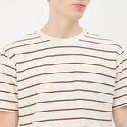 Men's Dark Brown Round Neck Casual T-Shirt, Brown, small
