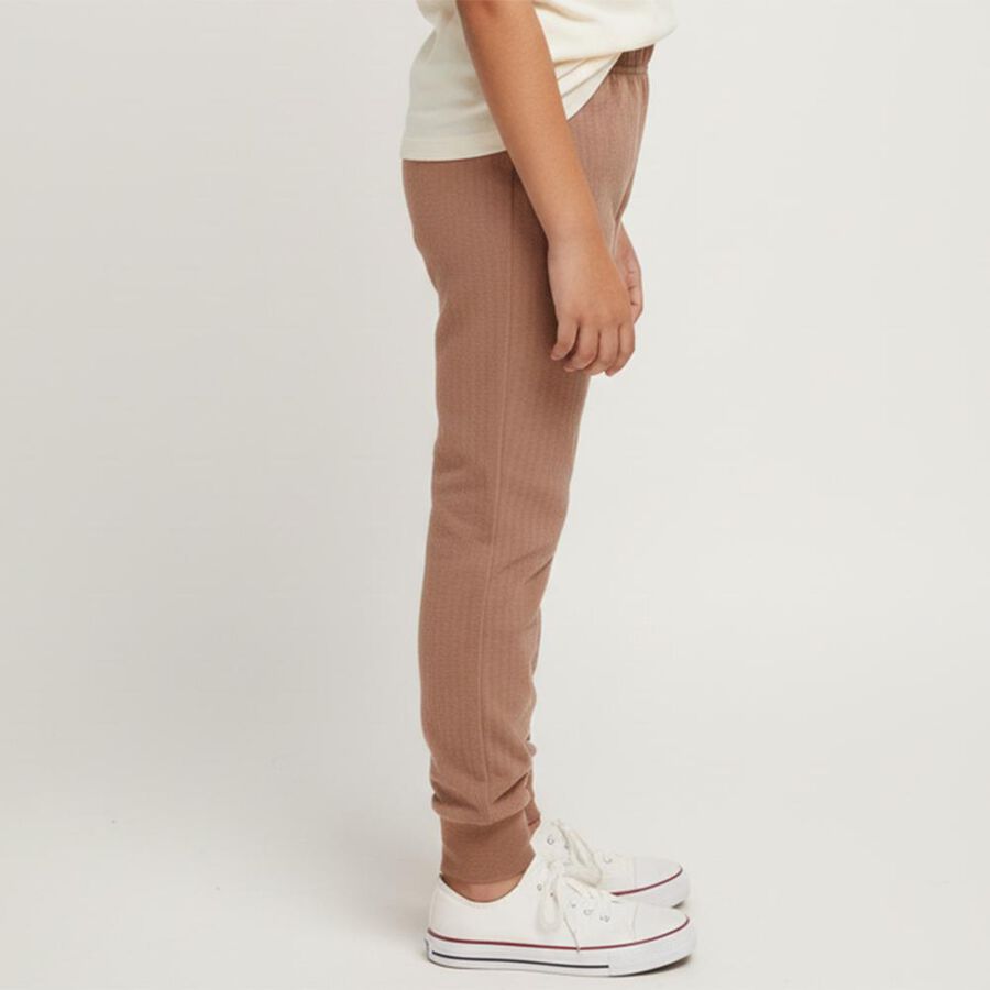 Girls Muted Brown Thermal Lower, Brown, large image number null