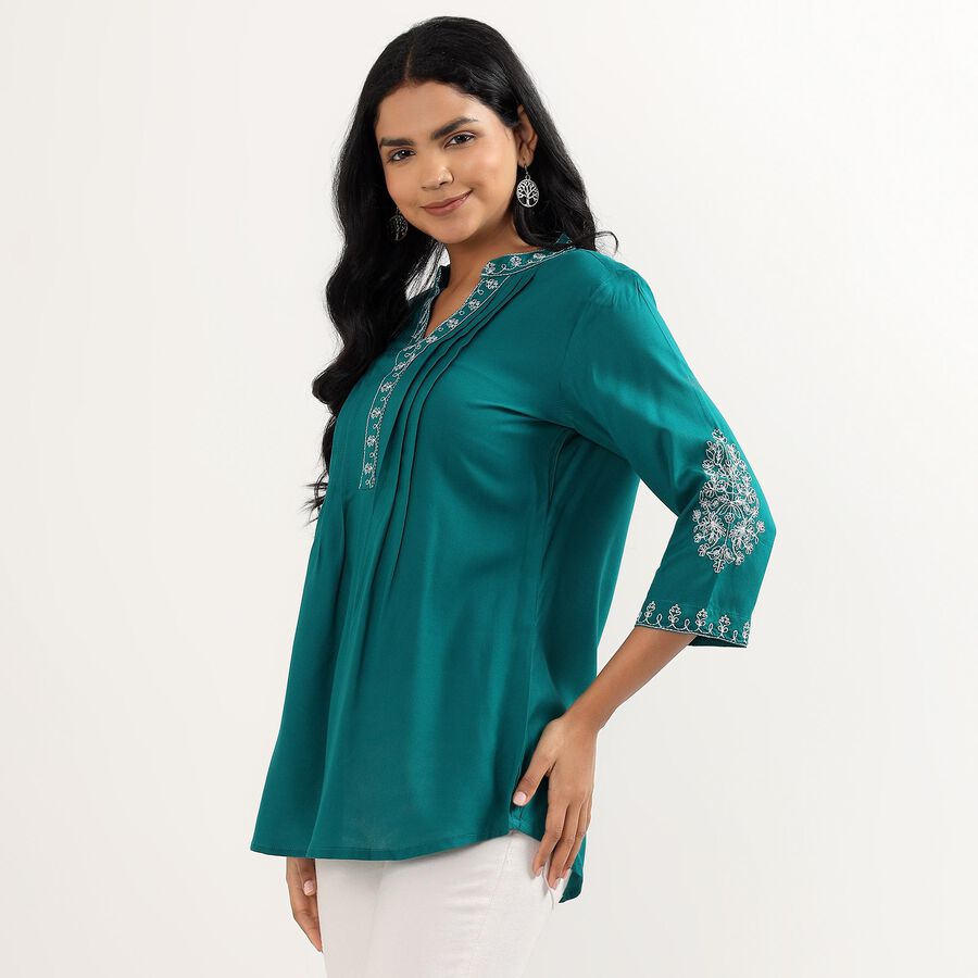 Ladies' Kurti, Dark Green, large image number null