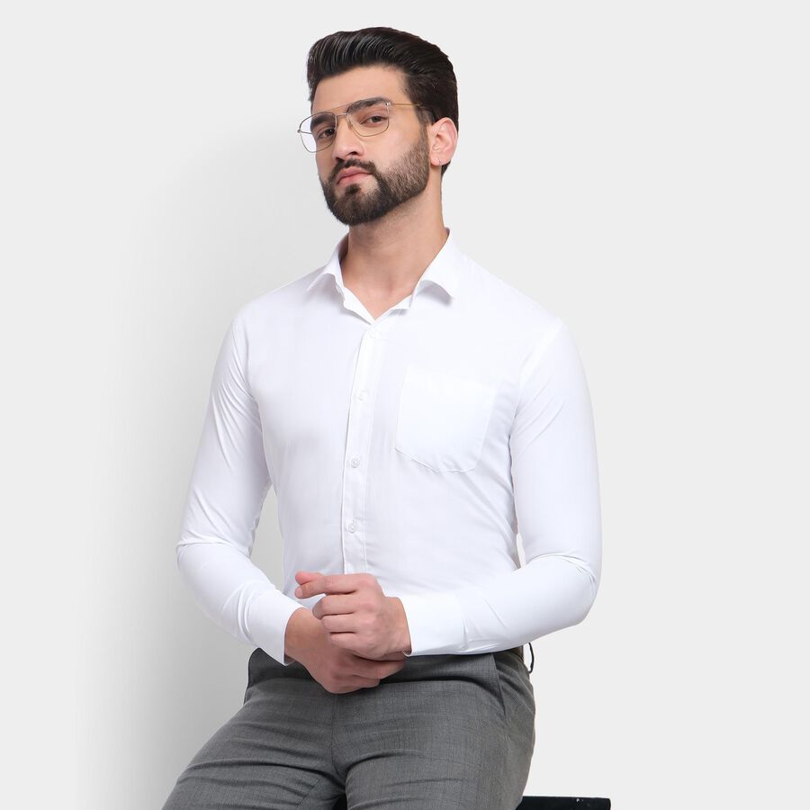 Men's Formal Shirt, सफ़ेद, large