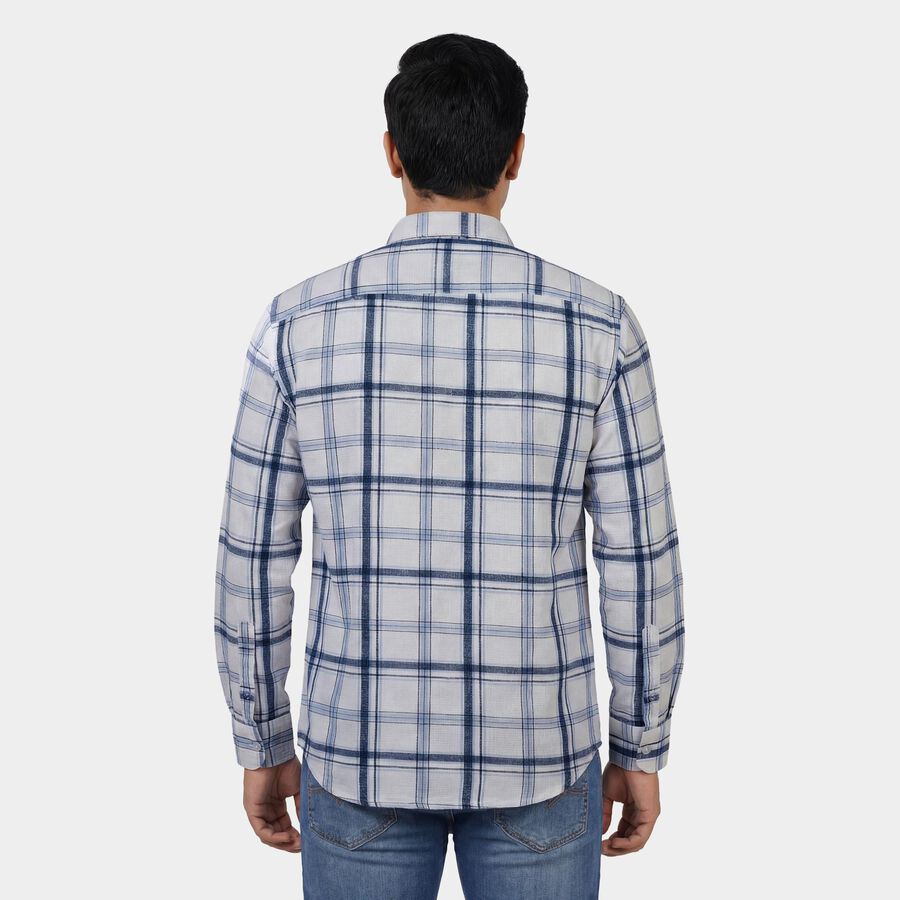 Men's Casual Shirt, सफ़ेद, large