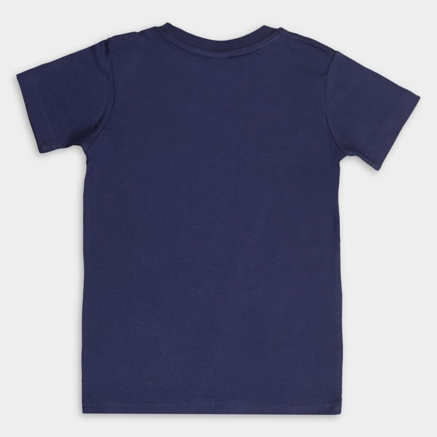 Boys Cotton T-Shirt, नेवी ब्लू, large image number null