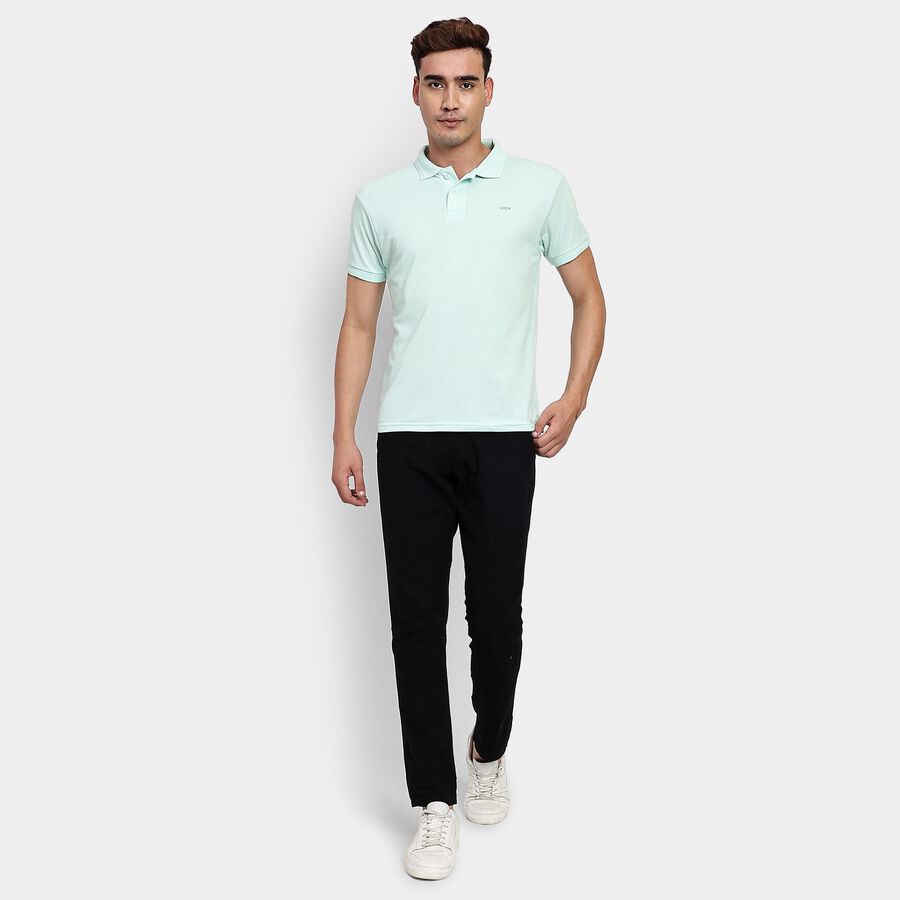 Men's Collared Half Sleeves T-Shirt, Light Green, large image number null
