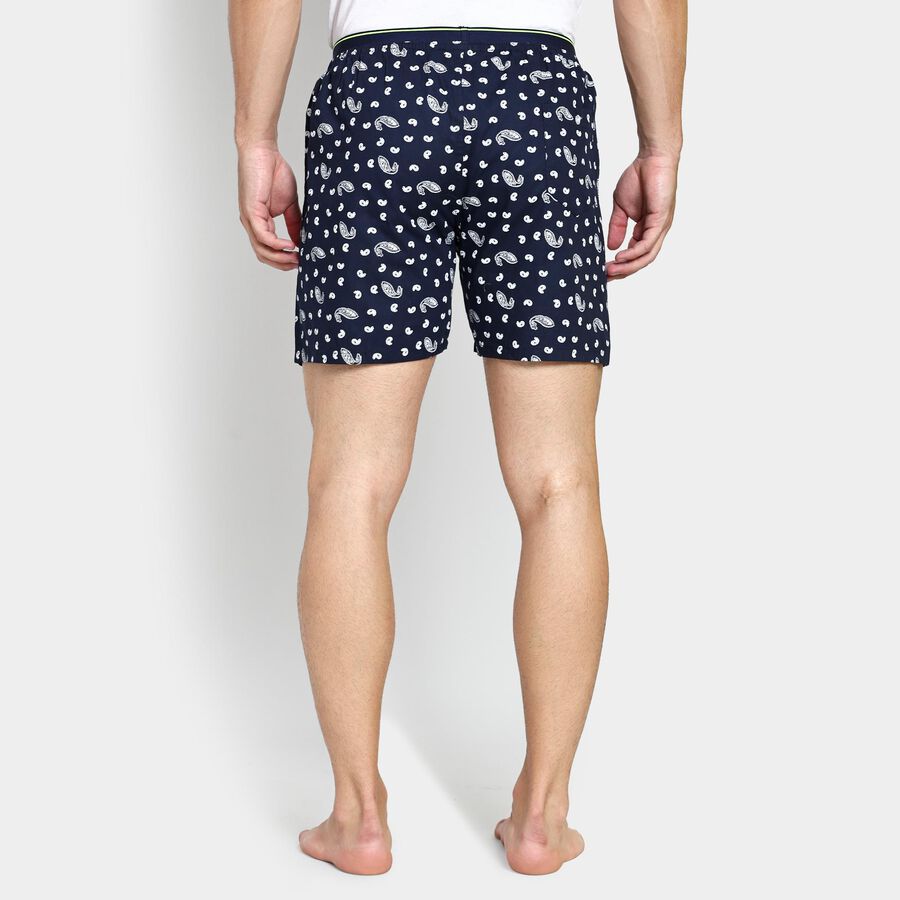 Men's 100% Cotton Boxers , Navy Blue, large