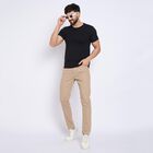 Men's Slim Fit Casual Trousers , Khaki, small image number null