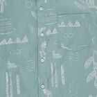 Boys' Light Green Cotton Classic Collar Casual Shirt, Light Green, small