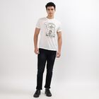Men's Round Neck Half Sleeves T-Shirt, White, small image number null