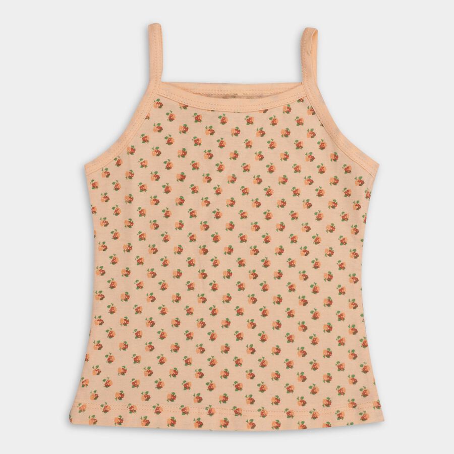 Girls' 100% Cotton Vest (Pack of 2), Peach, large image number null