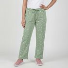 Women's Light Green Relaxed Fit Cotton Blend Pyjama, Light Green, small