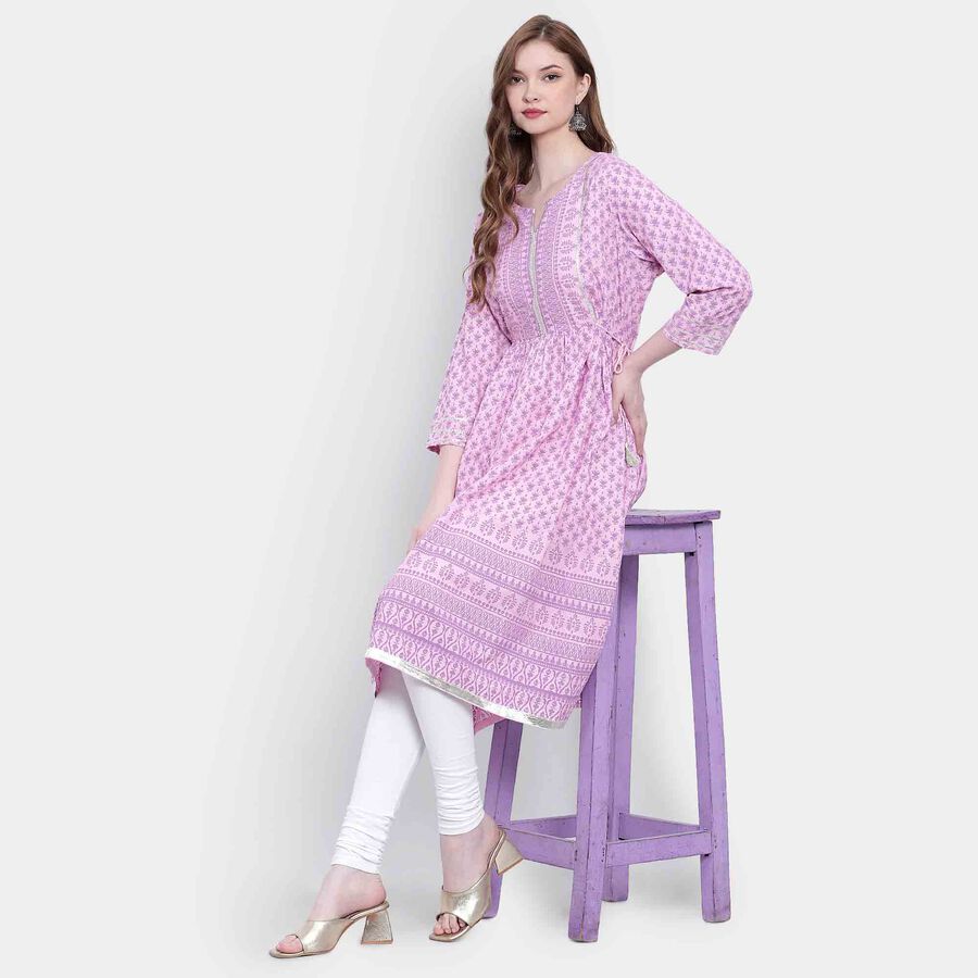 Printed Kurta, Lilac, large image number null