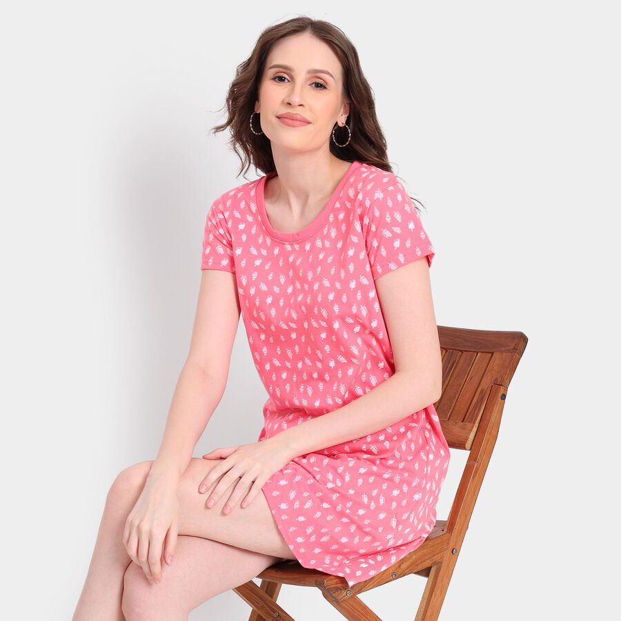 Ladies' Nighty, गुलाबी, large image number null