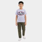 Boys' Half Sleeves T-Shirt, हल्का नीला, small