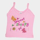 Girls Cotton Solid Vest, Pink, small image number null