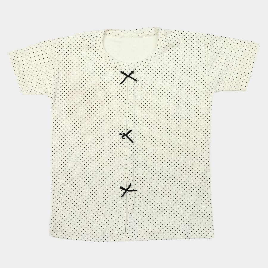 Girls White Round Neck Regular T-Shirt, सफ़ेद, large