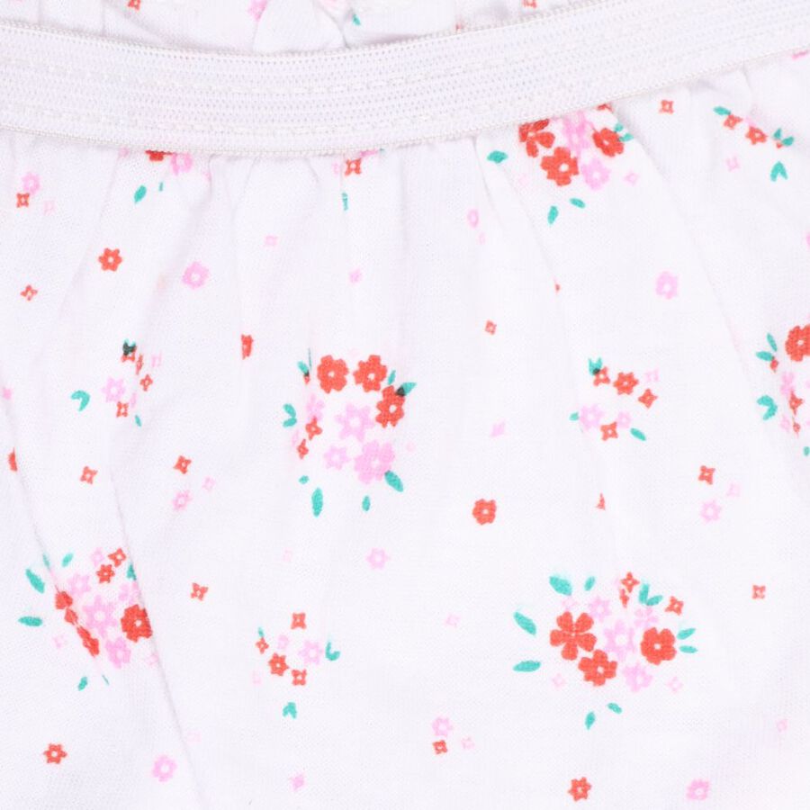 Girls' Cotton Bloomer, White, large image number null