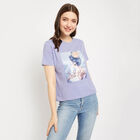 Embellished Round Neck T-Shirt, लाइलेक, small image number null