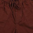 Boys Maroon Regular Fit Casual Bermuda Shorts, Maroon, small