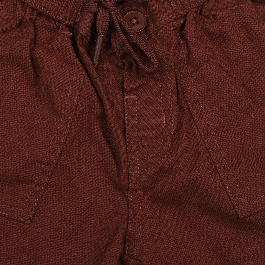 Boys Maroon Regular Fit Casual Bermuda Shorts, Maroon, large