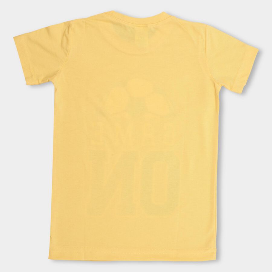 Boys' Half Sleeves T-Shirt , Yellow, large image number null