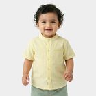 Infants Yellow Cotton Casual Shirt, Yellow, small