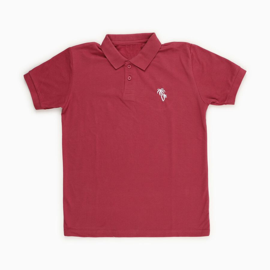 Boys' Half Sleeves T-Shirt, Pink, large image number null