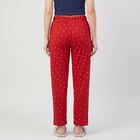 Women's Maroon Straight-Fit Floral Printed Pyjama, मरून, small