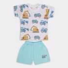 Infant Boys' 100% Cotton Baba Suit , एक्वा, small