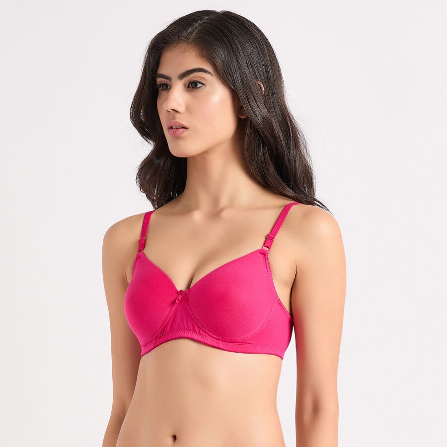 Ladies' Padded Bra, Fuchsia, large image number null