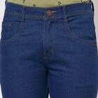 Classic 5 Pocket Skinny Jeans, Dark Blue, small image number null