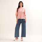 Women's Light Pink Classic Collar Casual Shirt, Light Pink, small