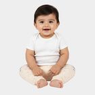 Infants Cream Polka Dot Embroidered Cotton Blend Pyjama, Peach, small image number null