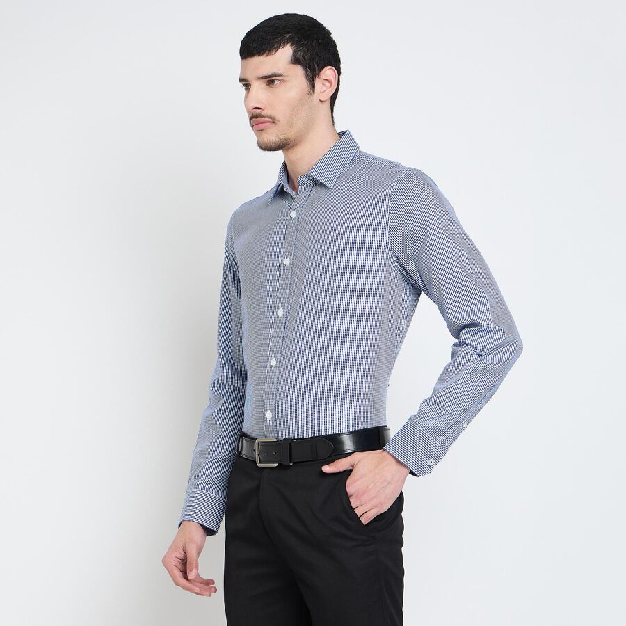 Men's 100% Cotton Formal Shirt , गहरा नीला, large image number null