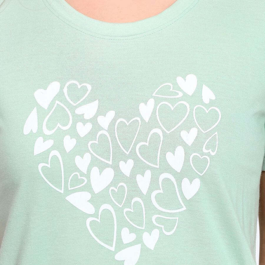 Ladies' Round Neck T-Shirt, Light Green, large image number null