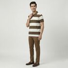 Men's Brown Polo Neck Classic T-Shirt, Brown, small