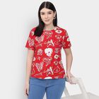 Ladies' Round Neck T-Shirt , Red, small