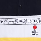 Boys Deep Midnight Navy Blue Cotton Crew Neck Casual Half Sleeve T-Shirt, नेवी ब्लू, small